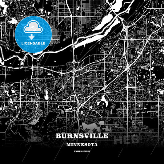 Burnsville, Minnesota, USA map