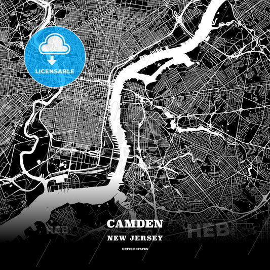 Camden, New Jersey, USA map