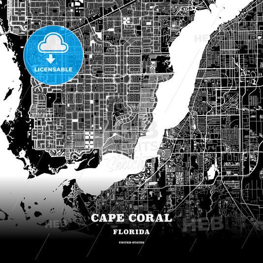 Cape Coral, Florida, USA map