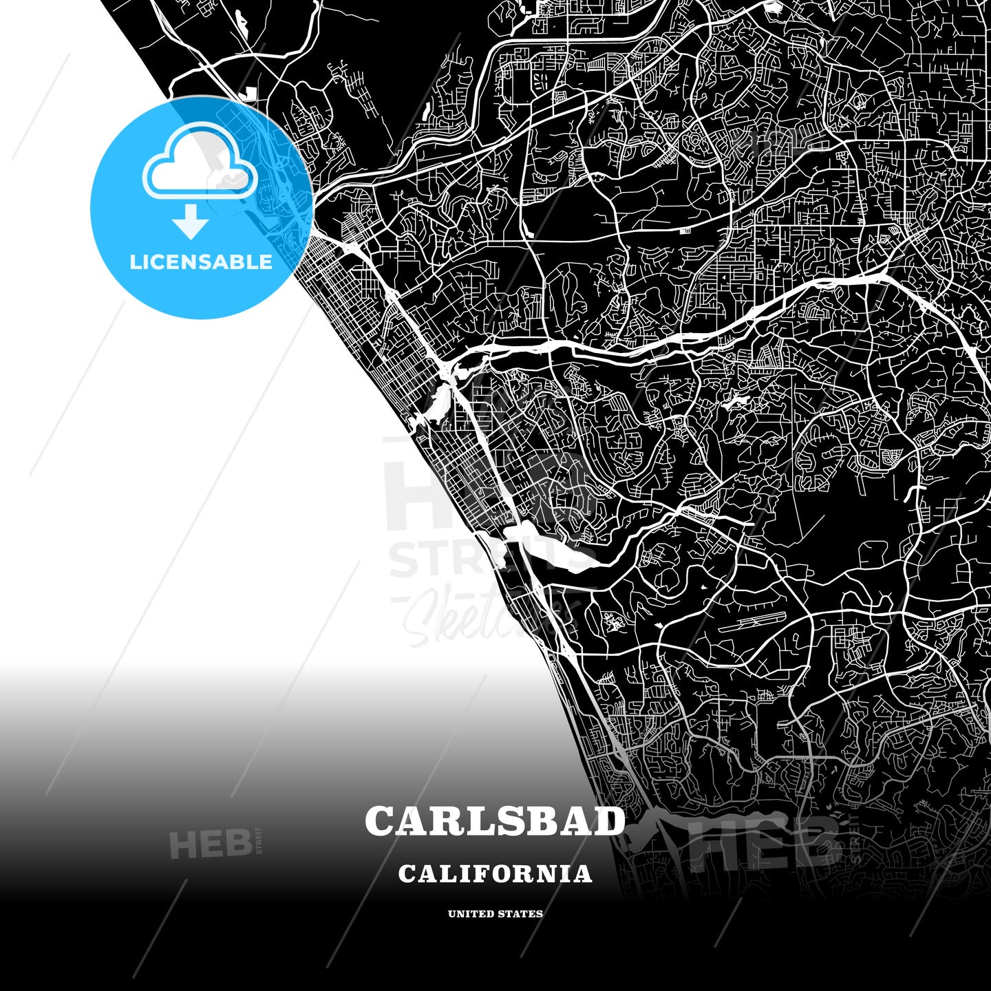 Carlsbad, California, USA map
