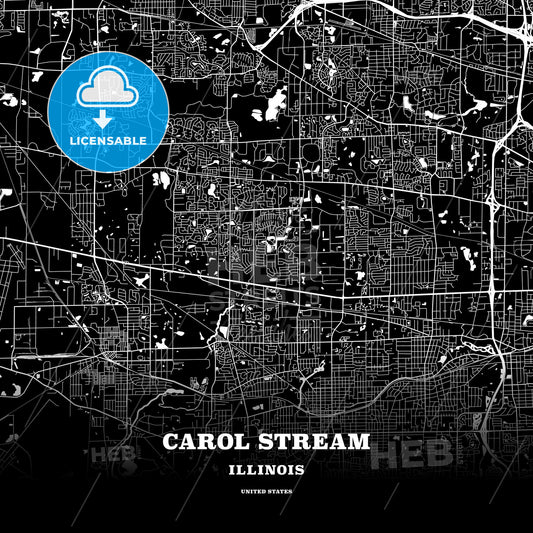 Carol Stream, Illinois, USA map