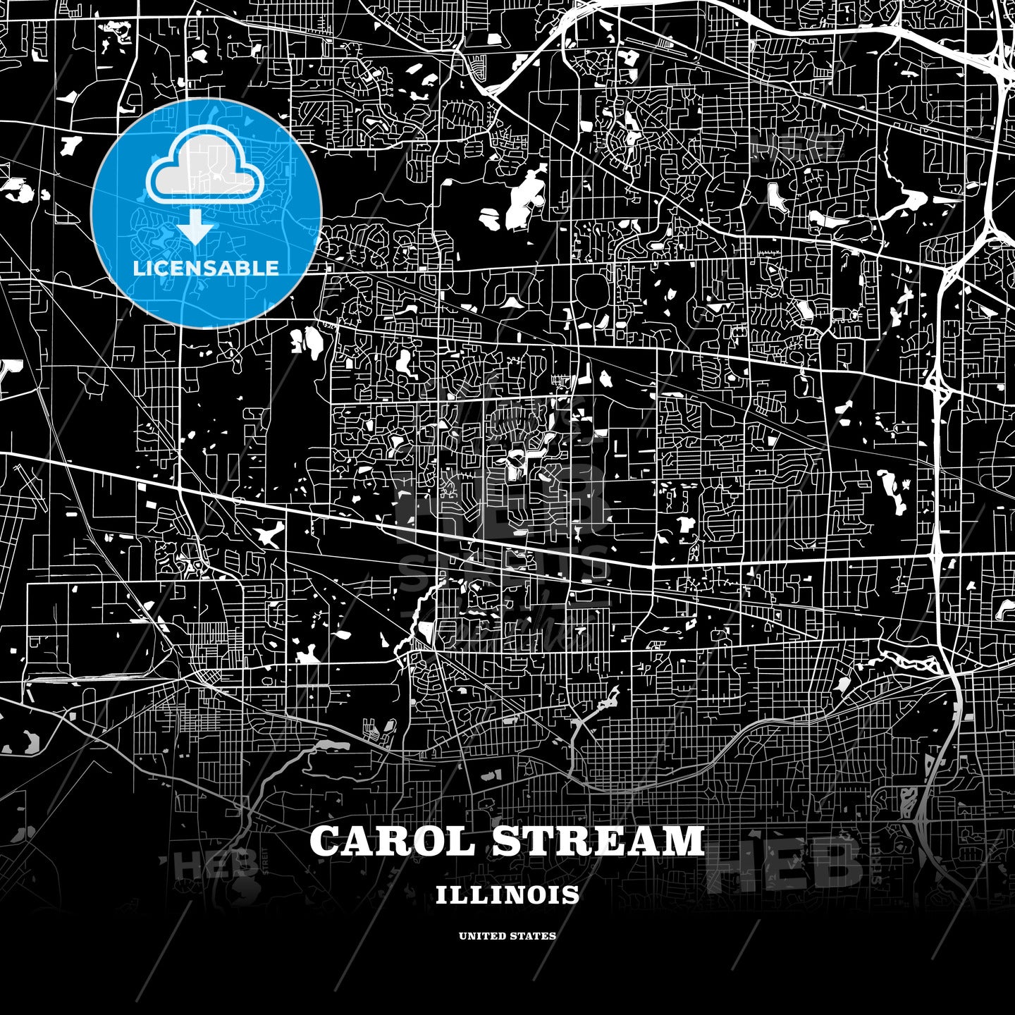 Carol Stream, Illinois, USA map