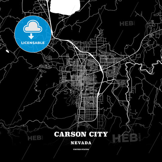 Carson City, Nevada, USA map