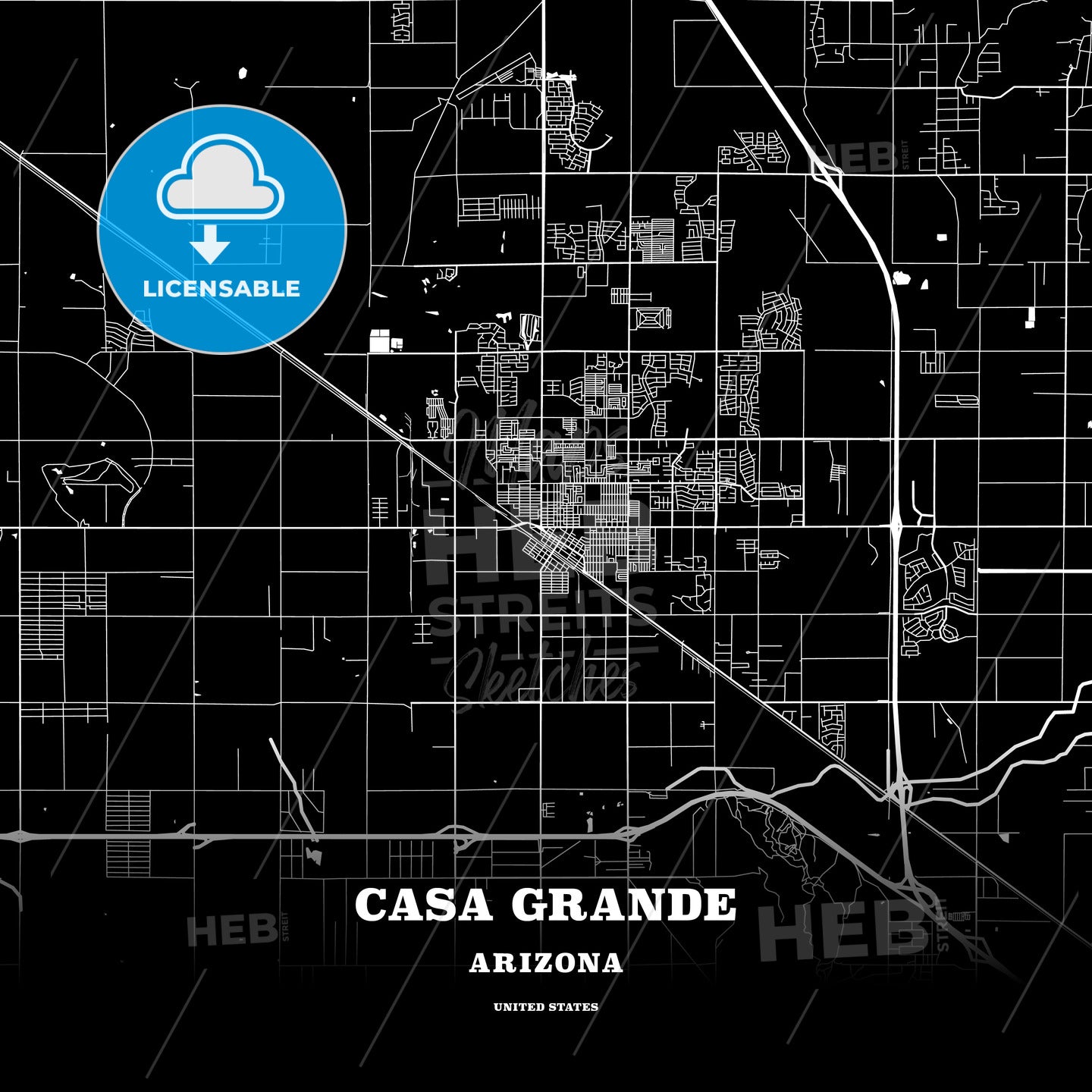 Casa Grande, Arizona, USA map