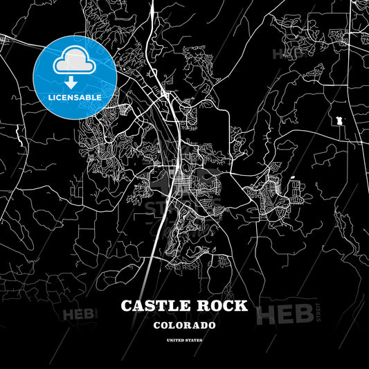 Castle Rock, Colorado, USA map