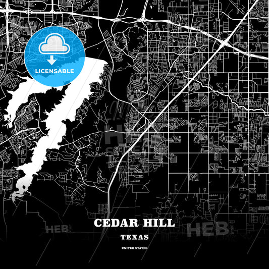 Cedar Hill, Texas, USA map