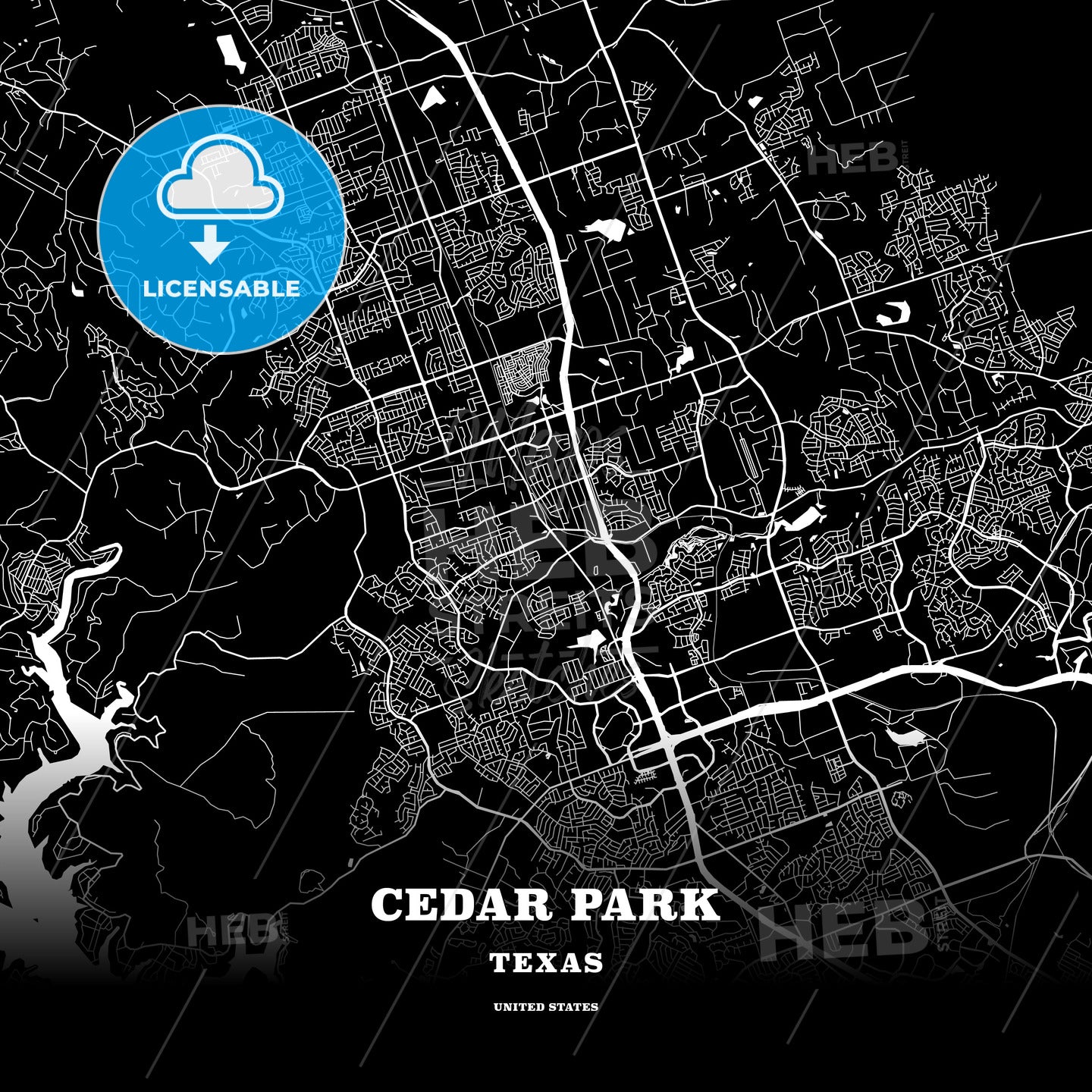 Cedar Park, Texas, USA map