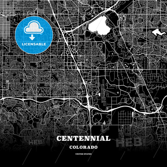 Centennial, Colorado, USA map
