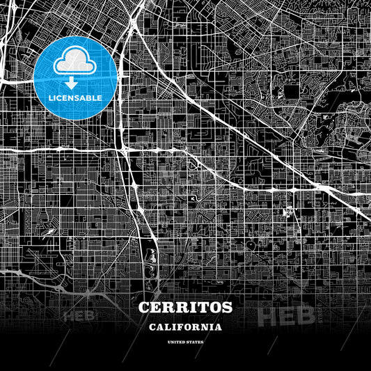 Cerritos, California, USA map