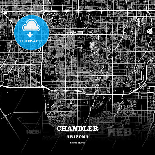 Chandler, Arizona, USA map