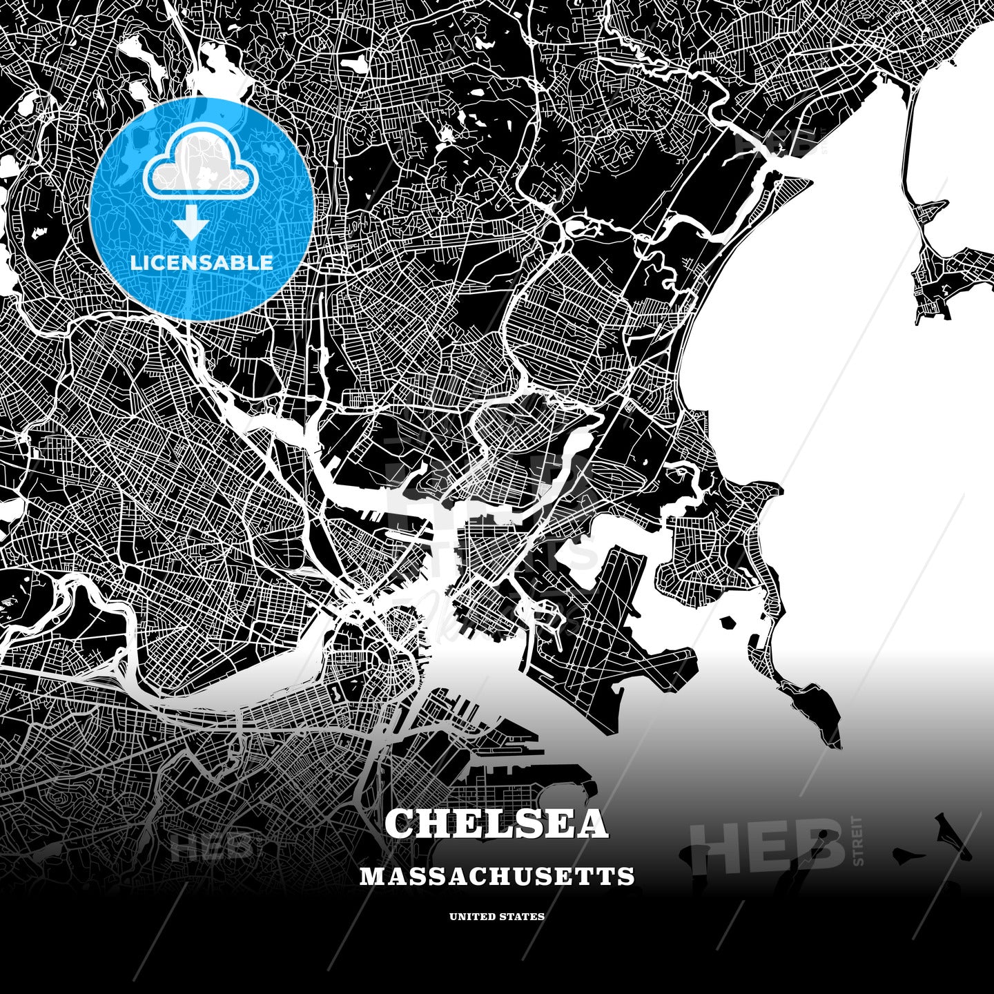 Chelsea, Massachusetts, USA map