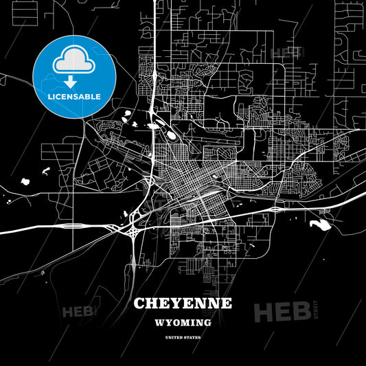 Cheyenne, Wyoming, USA map