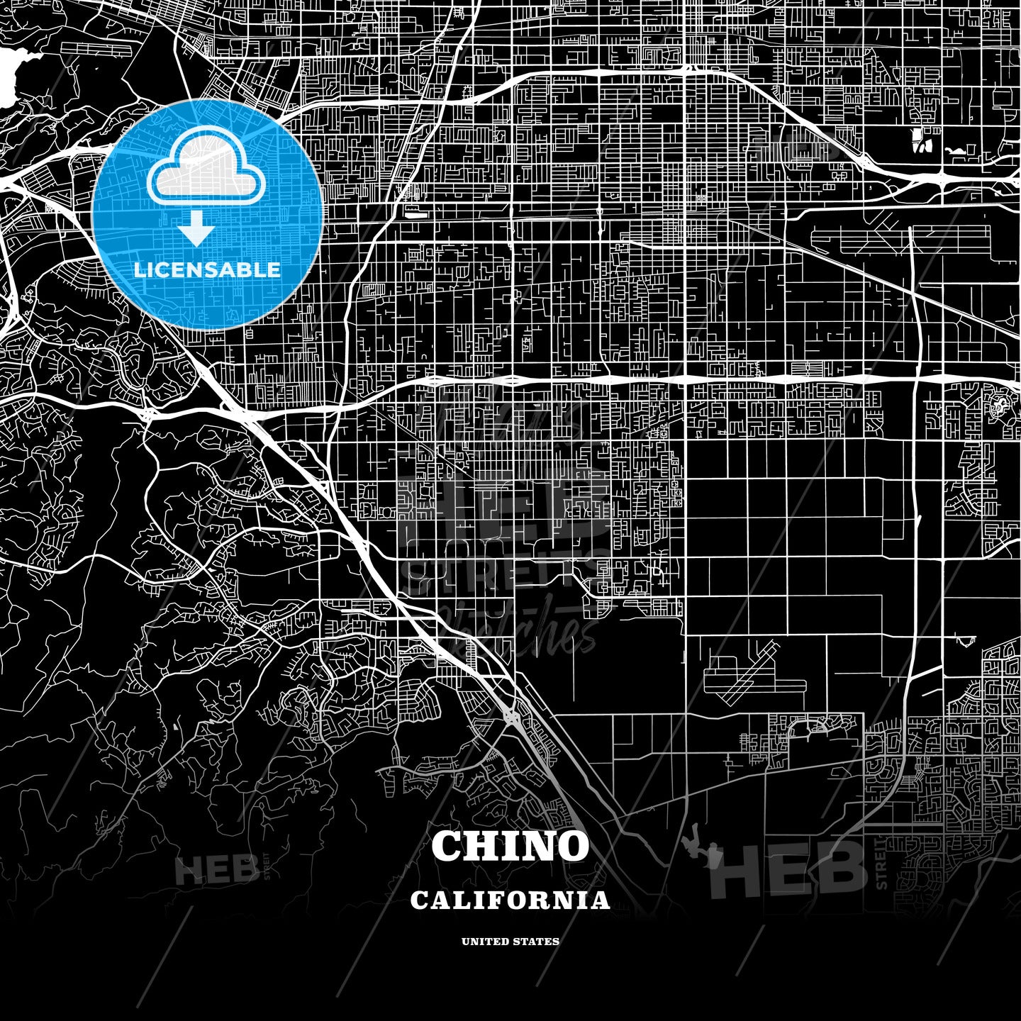 Chino, California, USA map
