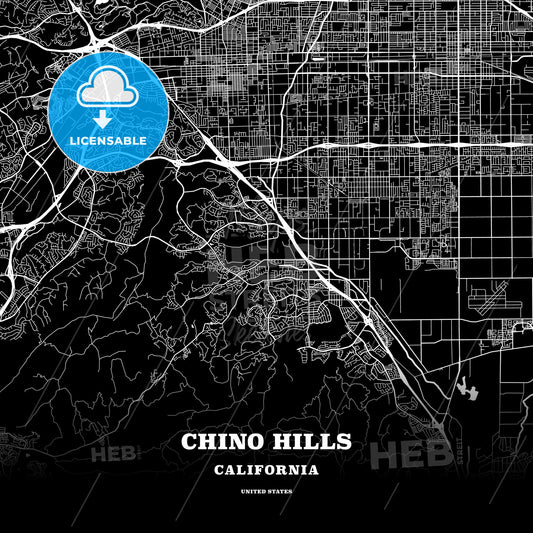 Chino Hills, California, USA map