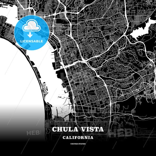 Chula Vista, California, USA map