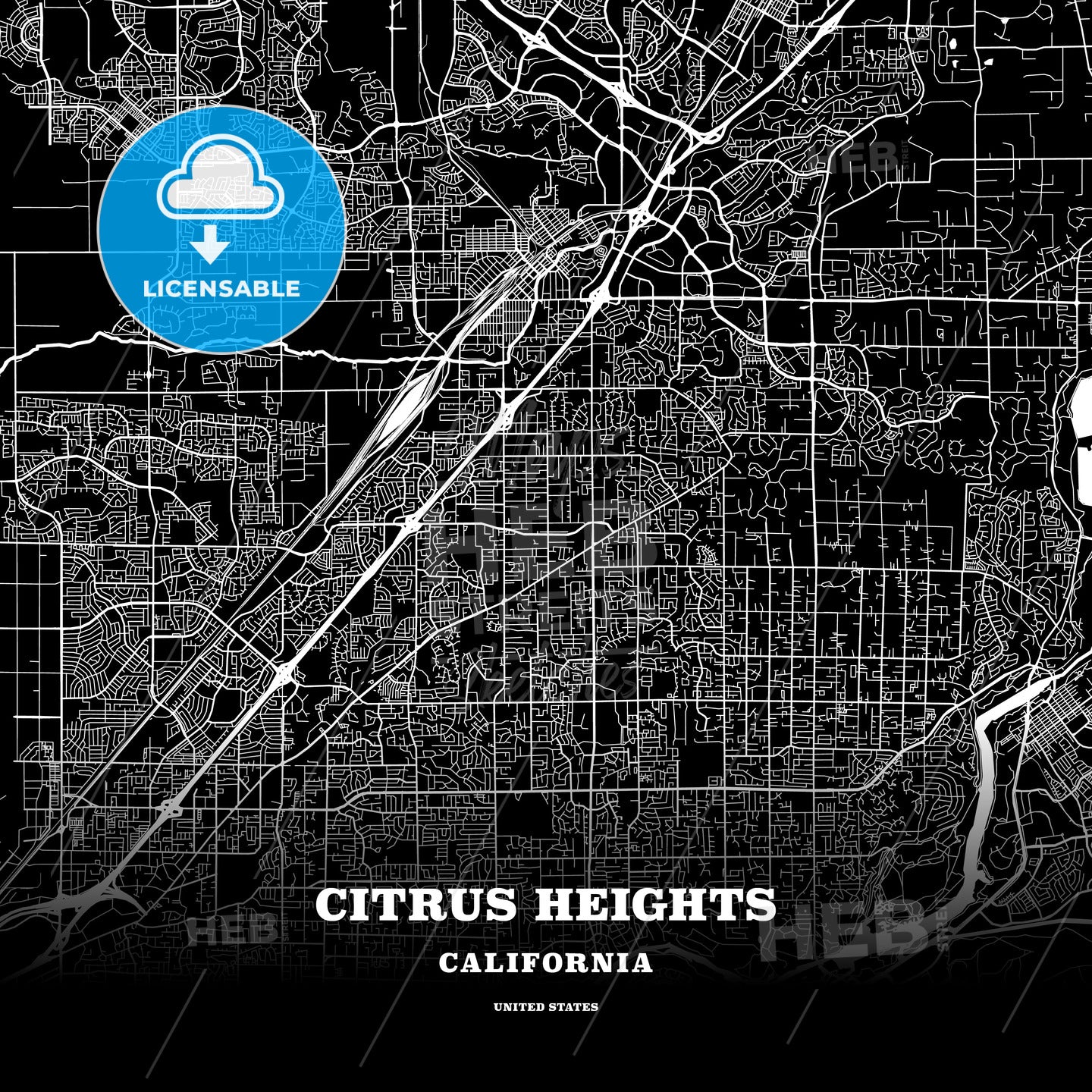 Citrus Heights, California, USA map