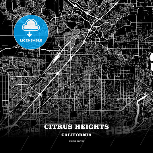 Citrus Heights, California, USA map