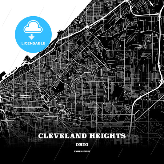 Cleveland Heights, Ohio, USA map