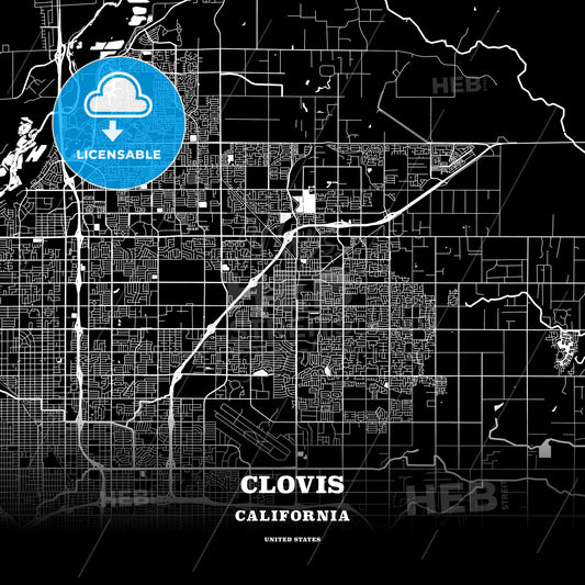 Clovis, California, USA map