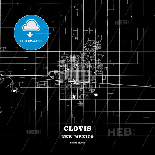Clovis, New Mexico, USA map