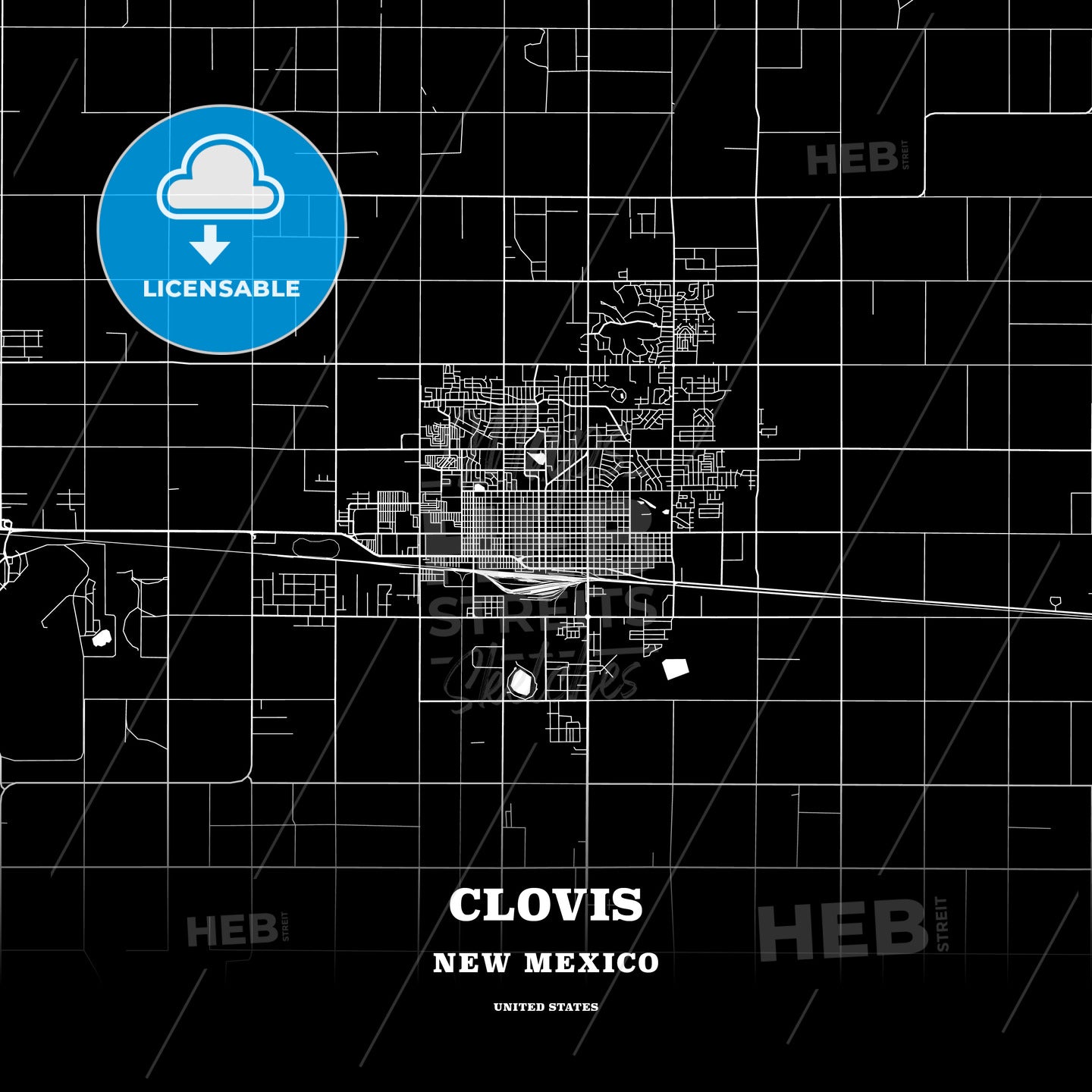 Clovis, New Mexico, USA map