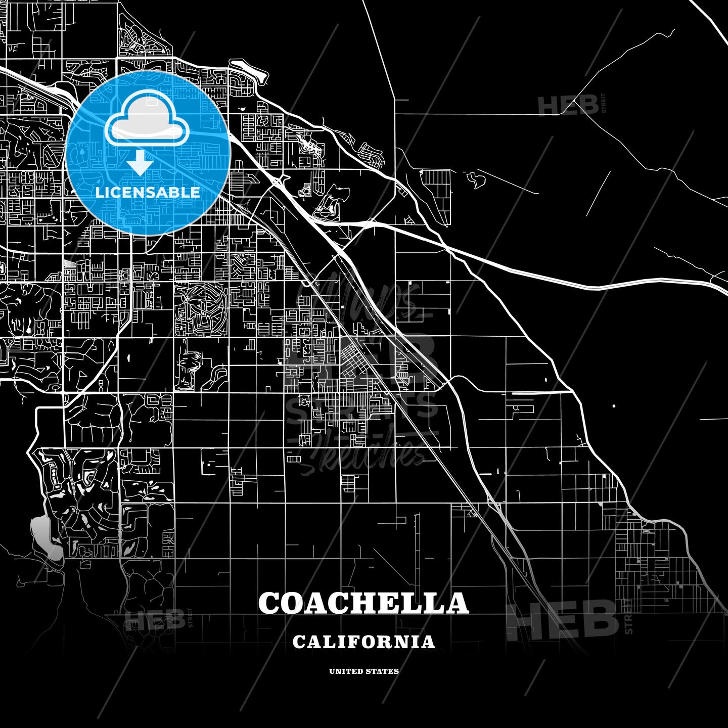 Coachella, California, USA map