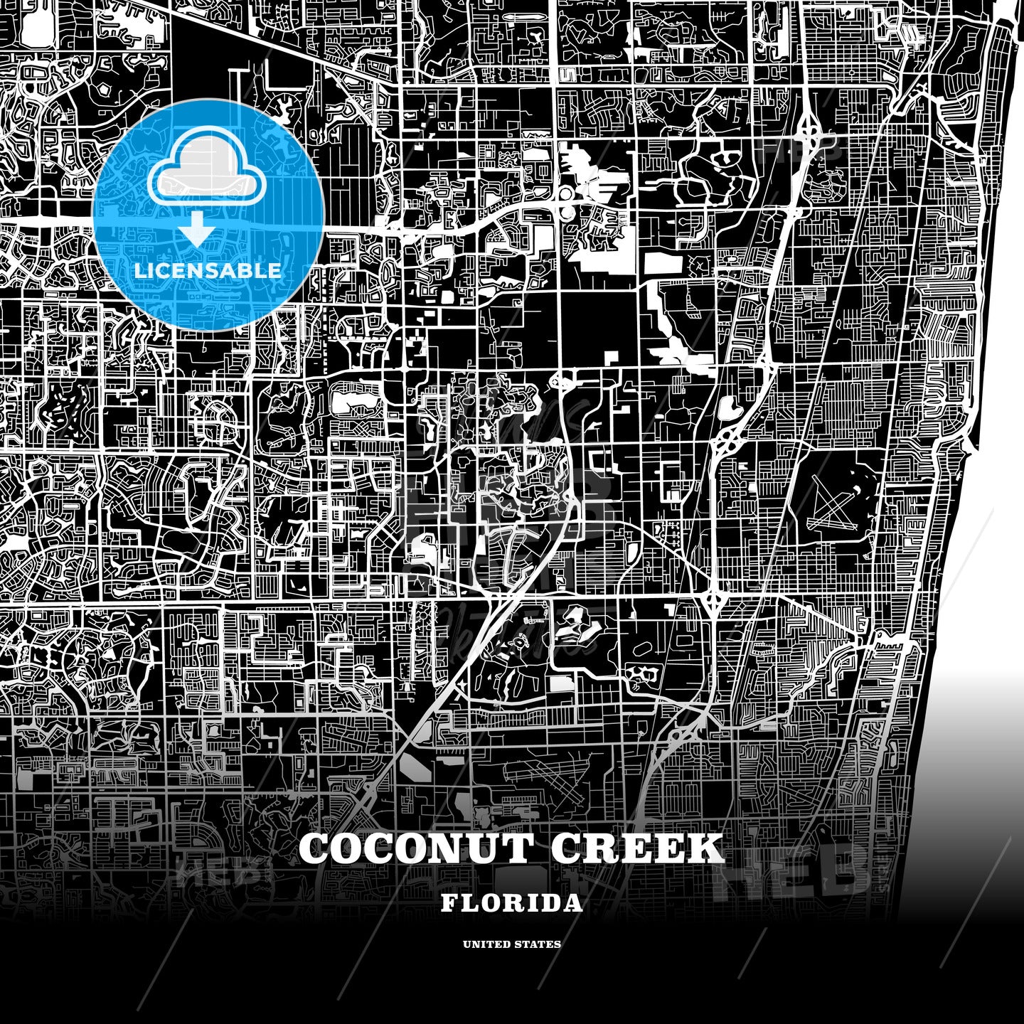 Coconut Creek, Florida, USA map