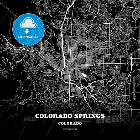 Colorado Springs, Colorado, USA map
