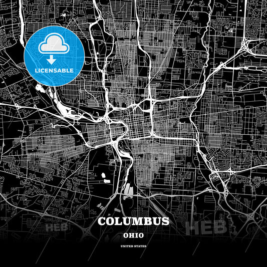 Columbus, Ohio, USA map