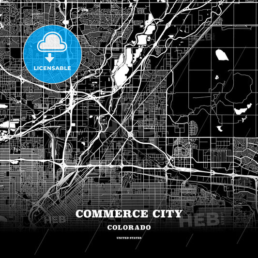 Commerce City, Colorado, USA map