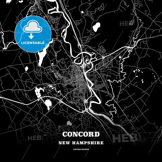 Concord, New Hampshire, USA map