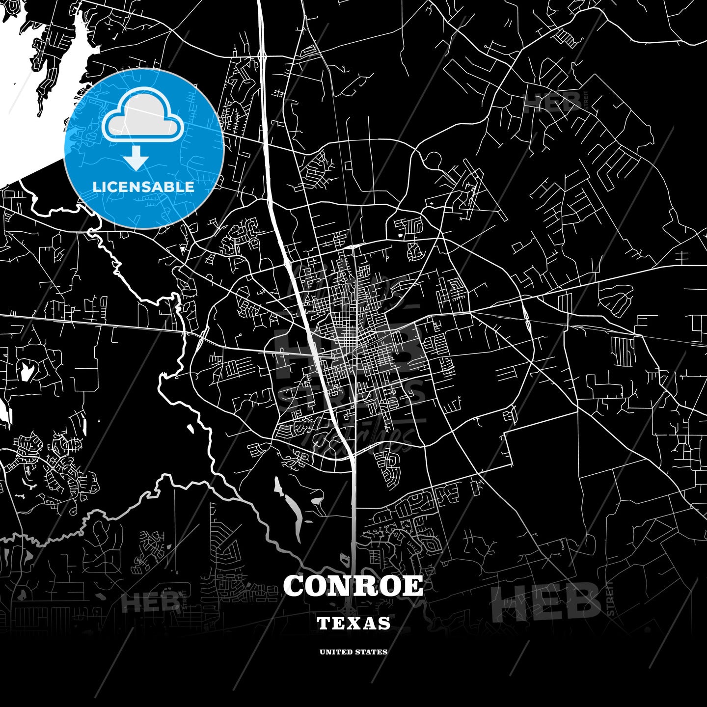 Conroe, Texas, USA map