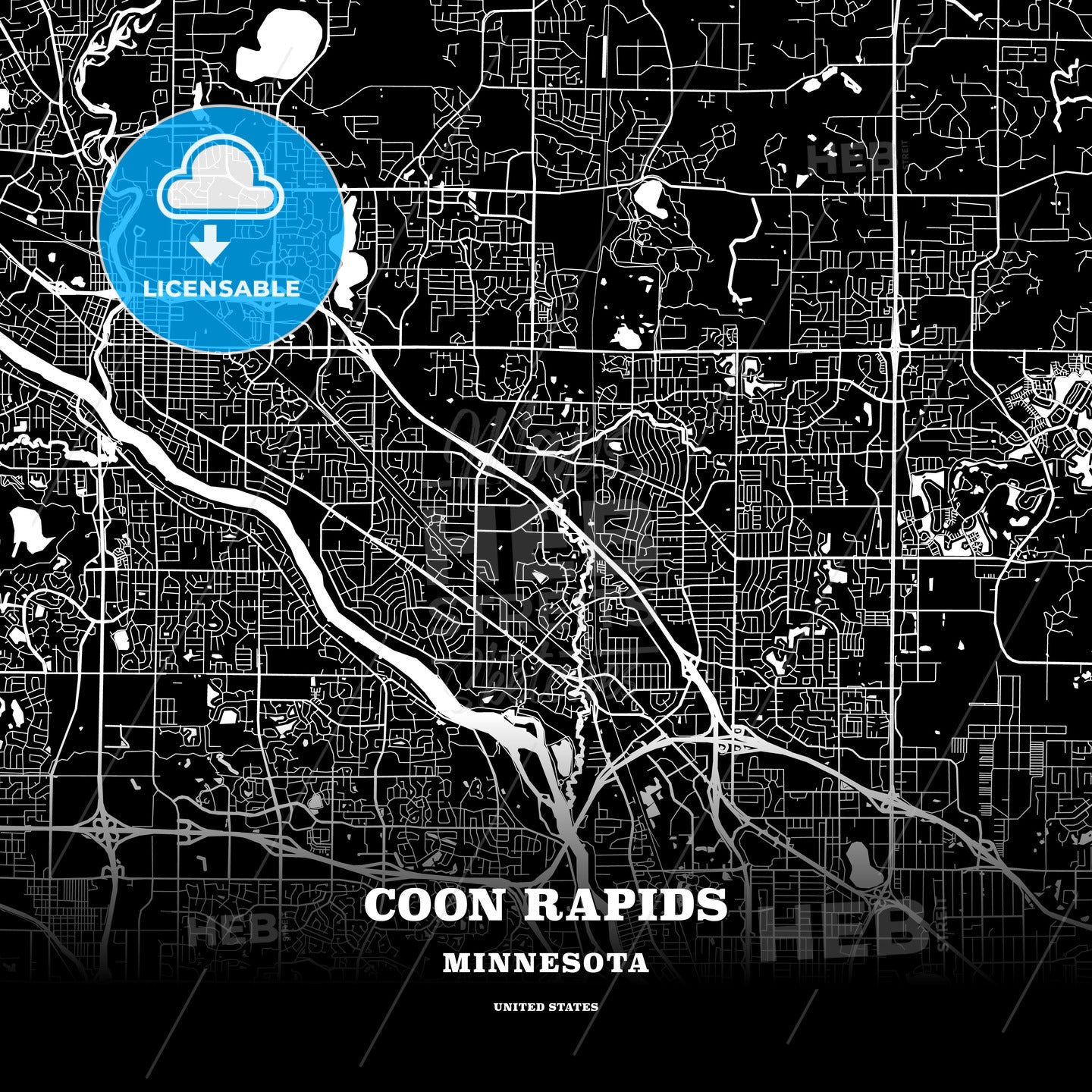 Coon Rapids, Minnesota, USA map