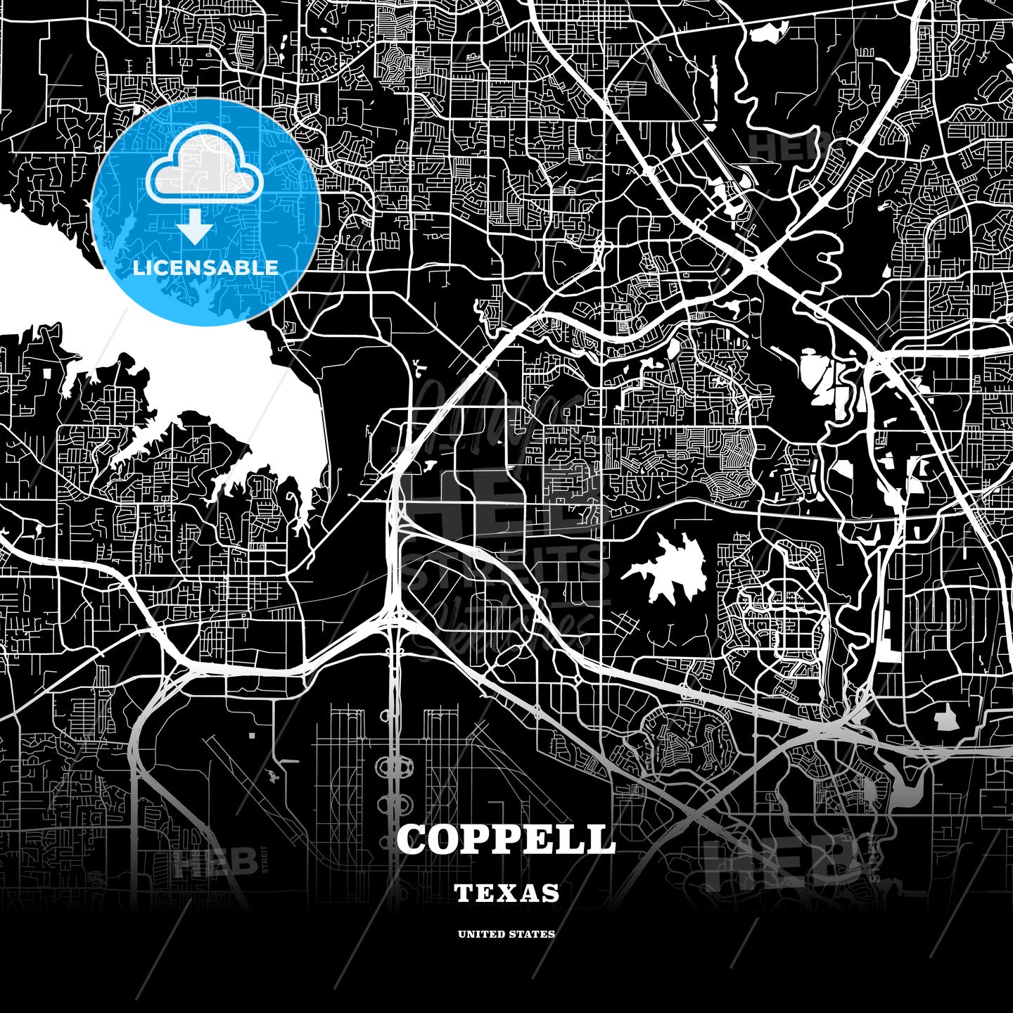 Coppell, Texas, USA map