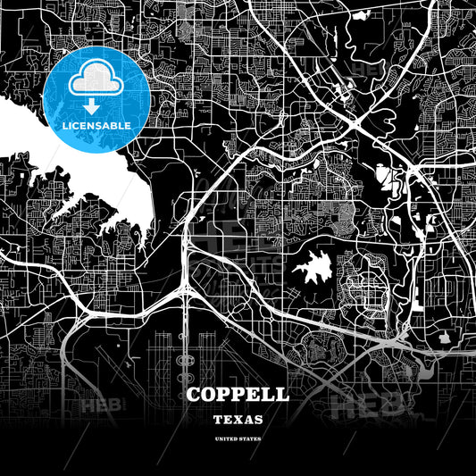 Coppell, Texas, USA map