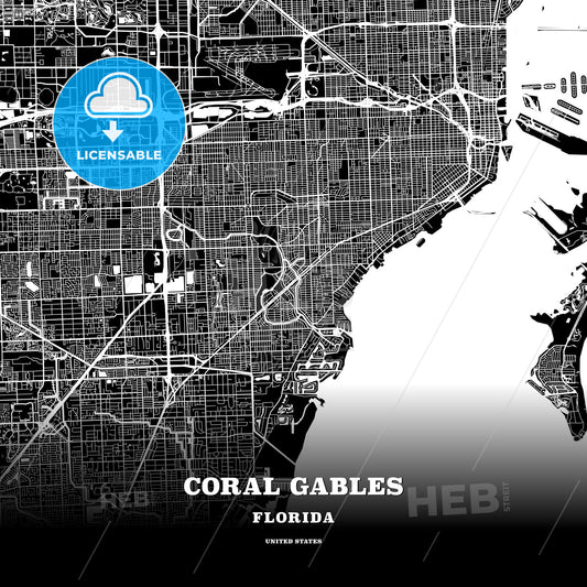 Coral Gables, Florida, USA map