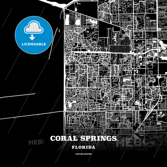 Coral Springs, Florida, USA map