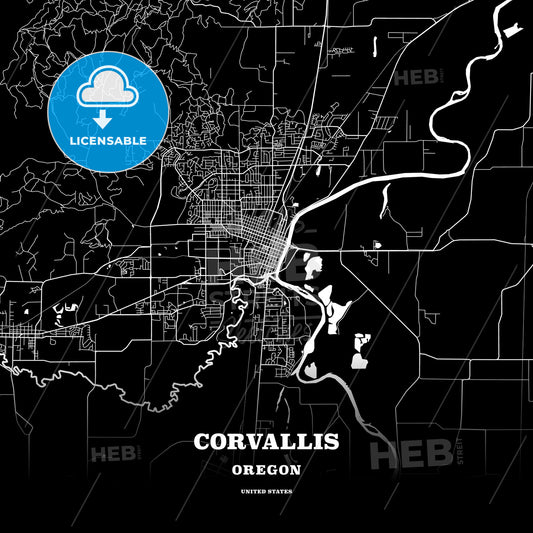 Corvallis, Oregon, USA map