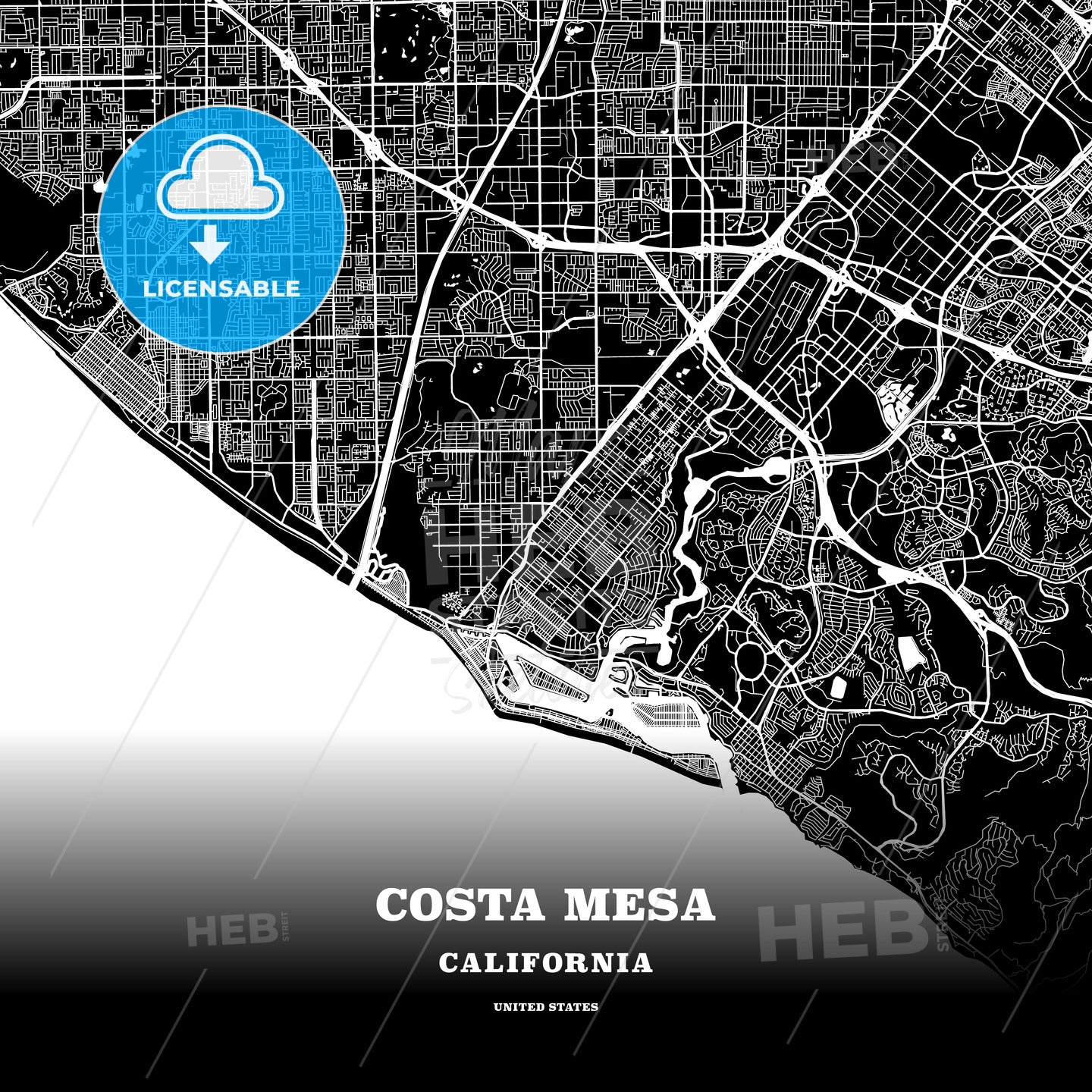 Costa Mesa, California, USA map