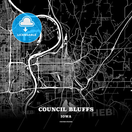 Council Bluffs, Iowa, USA map