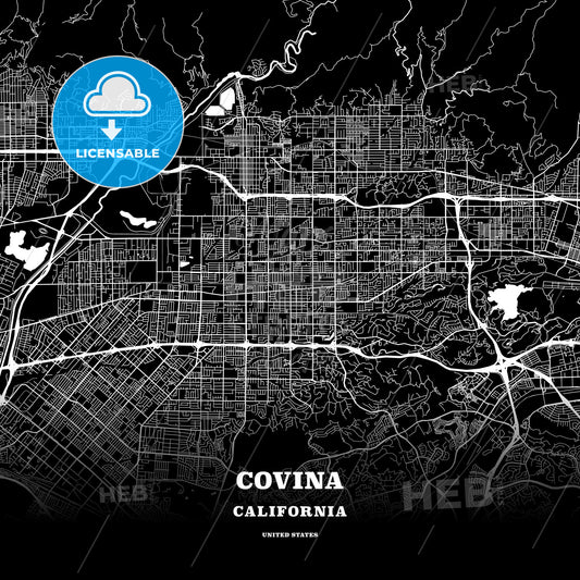 Covina, California, USA map