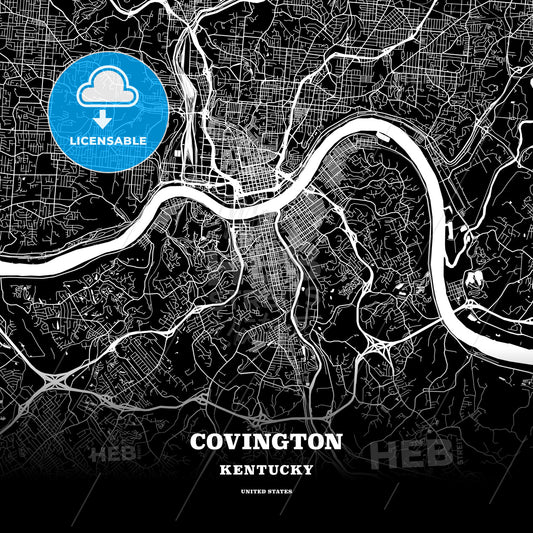 Covington, Kentucky, USA map