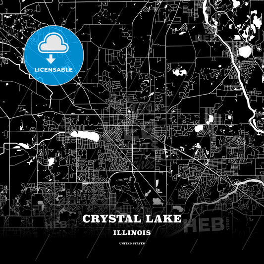 Crystal Lake, Illinois, USA map