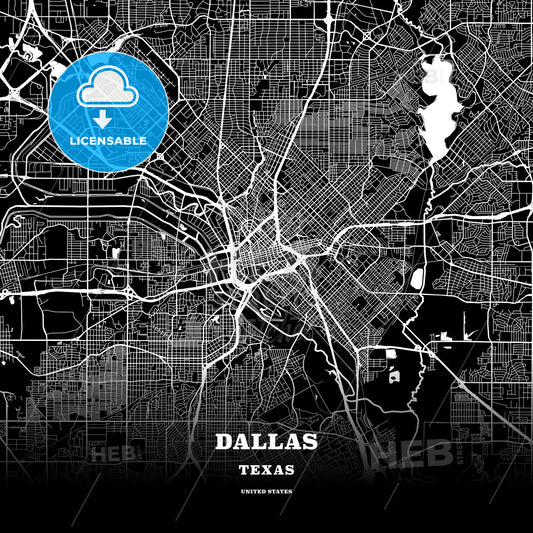 Dallas, Texas, USA map