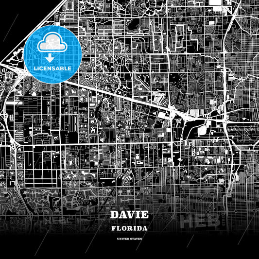 Davie, Florida, USA map