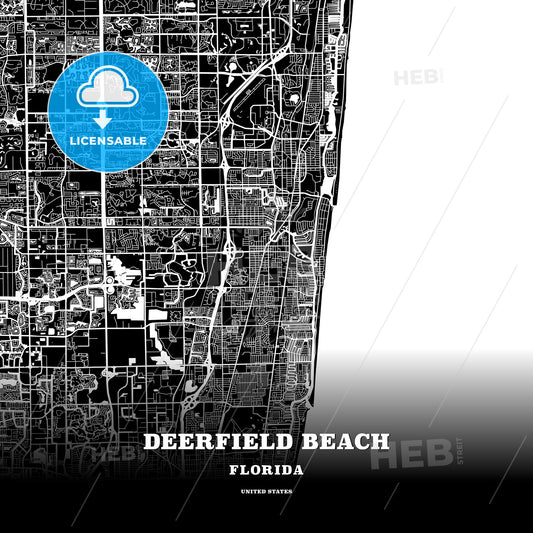 Deerfield Beach, Florida, USA map