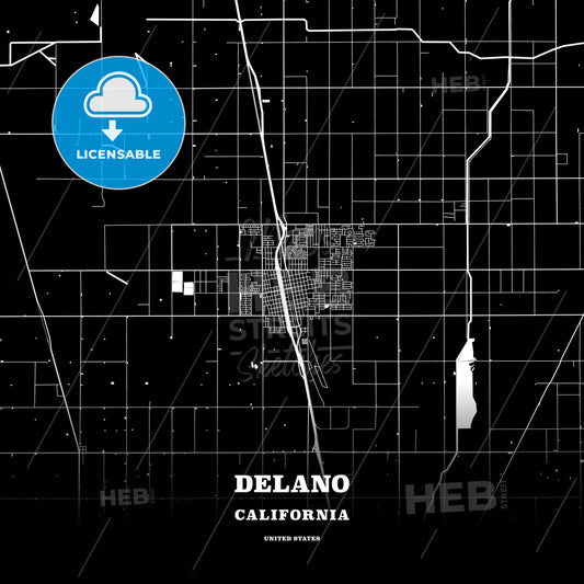 Delano, California, USA map