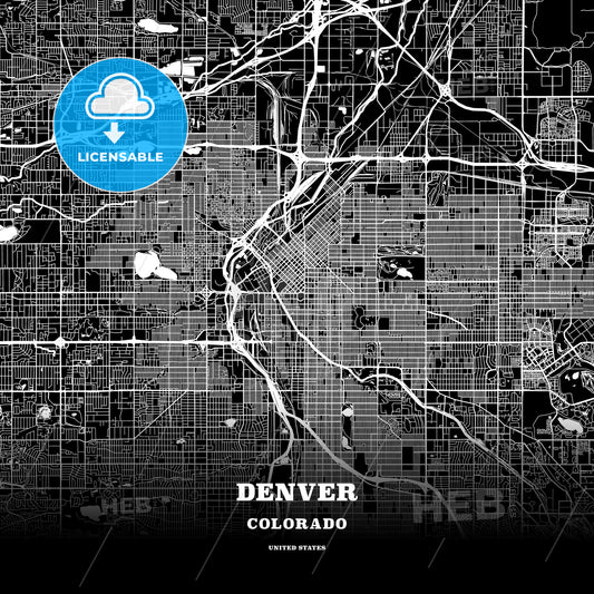 Denver, Colorado, USA map