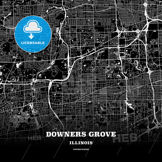 Downers Grove, Illinois, USA map