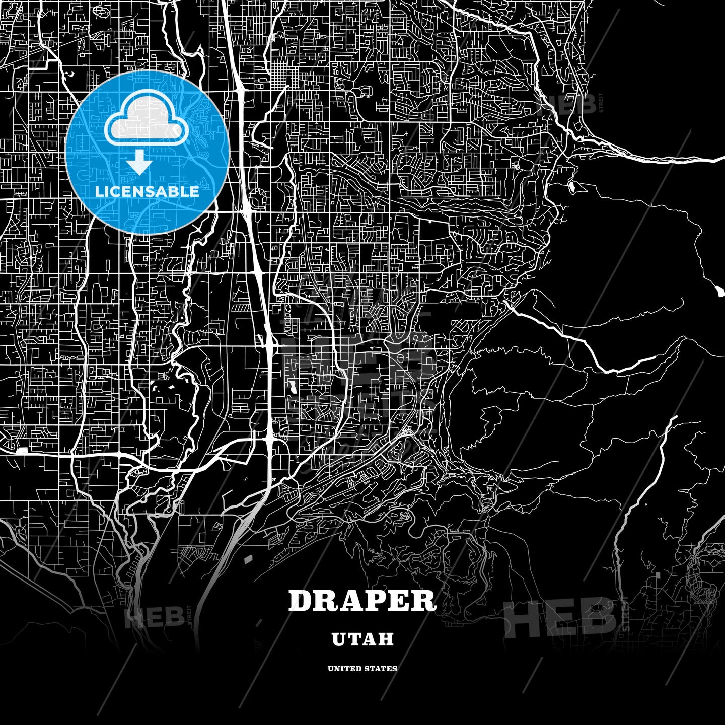 Draper, Utah, USA map